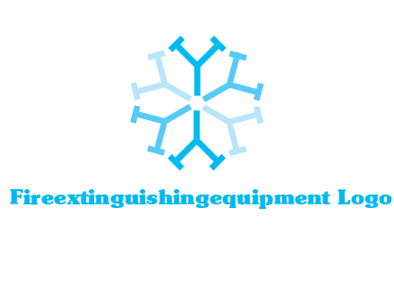 letter Y in rotation forming snowflake