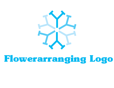 letter Y in rotation forming snowflake