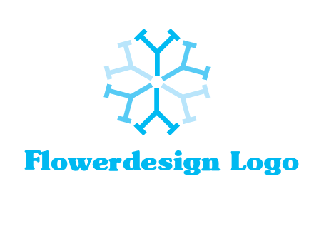 letter Y in rotation forming snowflake