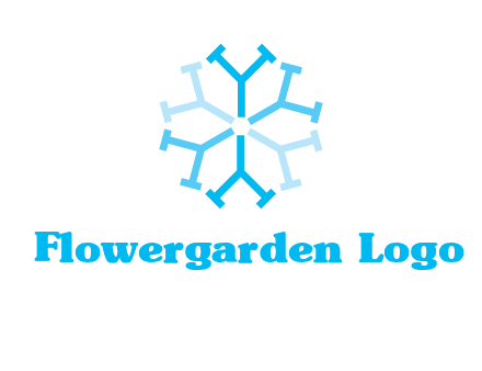 letter Y in rotation forming snowflake