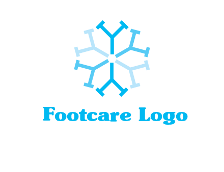 letter Y in rotation forming snowflake
