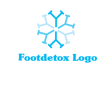 letter Y in rotation forming snowflake
