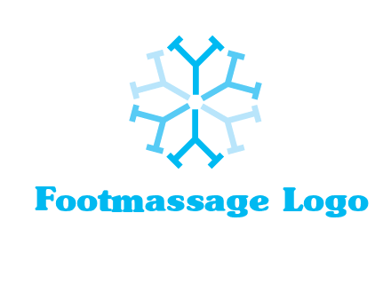 letter Y in rotation forming snowflake