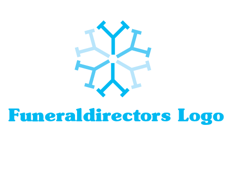 letter Y in rotation forming snowflake