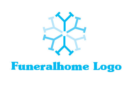 letter Y in rotation forming snowflake