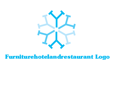 letter Y in rotation forming snowflake