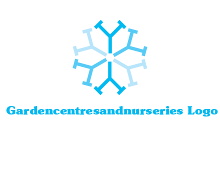 letter Y in rotation forming snowflake