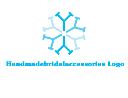 letter Y in rotation forming snowflake