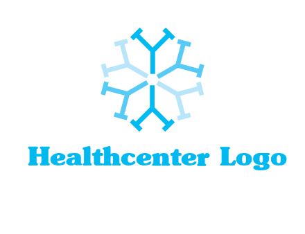 letter Y in rotation forming snowflake