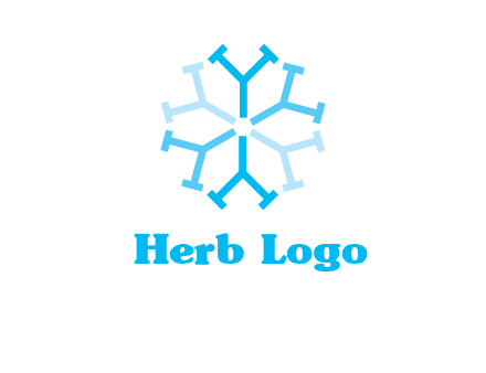 letter Y in rotation forming snowflake