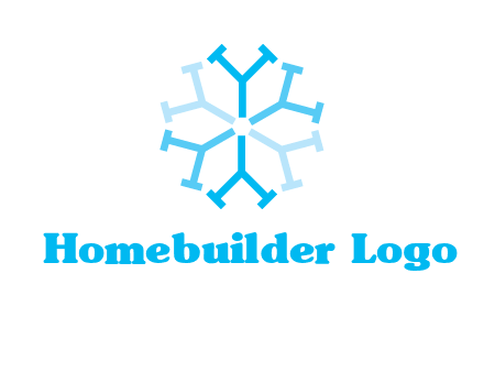 letter Y in rotation forming snowflake