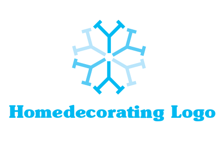 letter Y in rotation forming snowflake