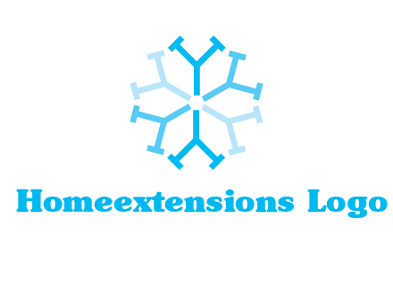 letter Y in rotation forming snowflake