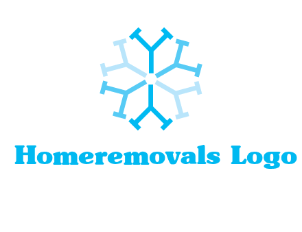 letter Y in rotation forming snowflake
