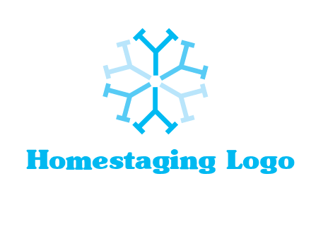 letter Y in rotation forming snowflake