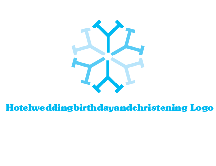 letter Y in rotation forming snowflake