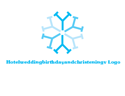 letter Y in rotation forming snowflake