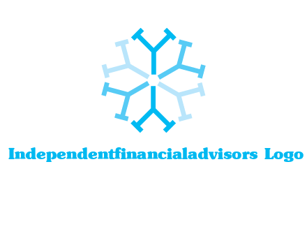 letter Y in rotation forming snowflake