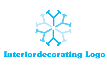 letter Y in rotation forming snowflake