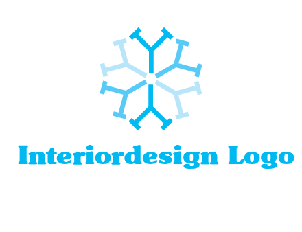letter Y in rotation forming snowflake