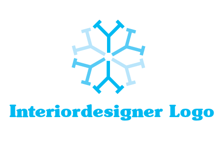 letter Y in rotation forming snowflake