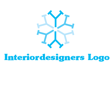 letter Y in rotation forming snowflake