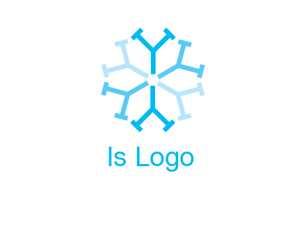 letter Y in rotation forming snowflake