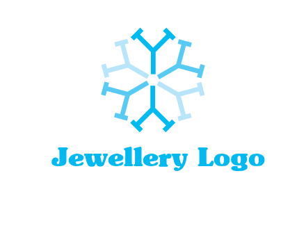 letter Y in rotation forming snowflake