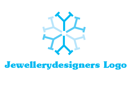 letter Y in rotation forming snowflake