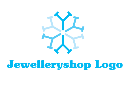 letter Y in rotation forming snowflake