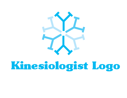 letter Y in rotation forming snowflake
