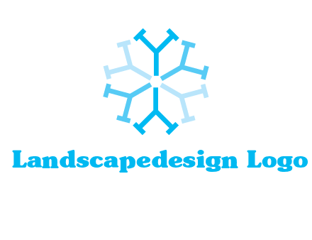 letter Y in rotation forming snowflake