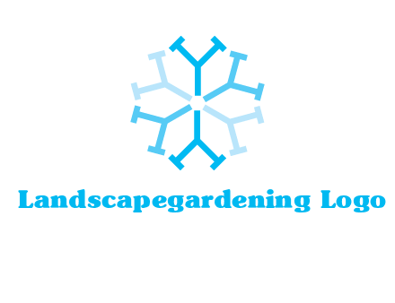 letter Y in rotation forming snowflake