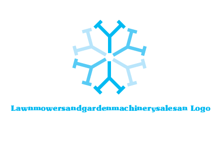 letter Y in rotation forming snowflake