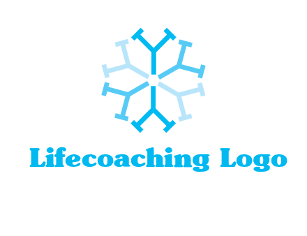 letter Y in rotation forming snowflake