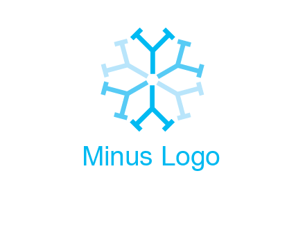 letter Y in rotation forming snowflake