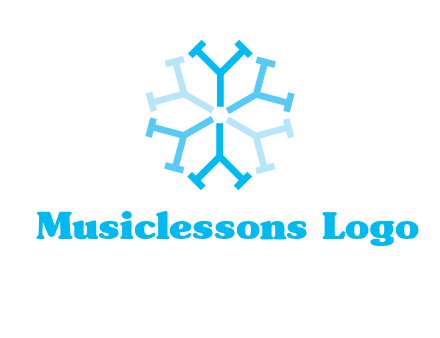 letter Y in rotation forming snowflake
