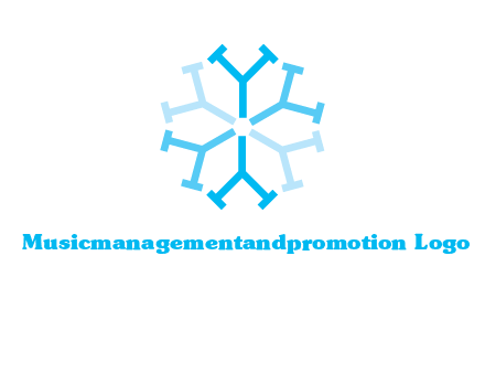 letter Y in rotation forming snowflake