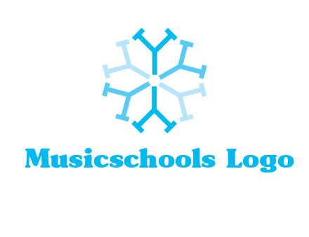 letter Y in rotation forming snowflake