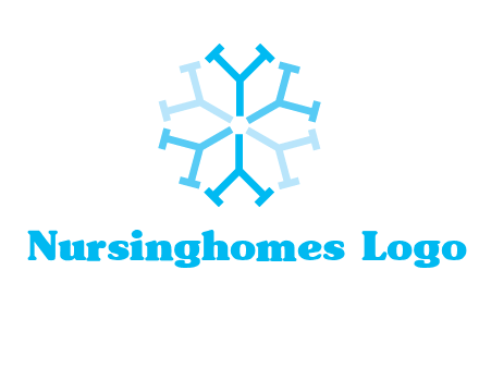 letter Y in rotation forming snowflake