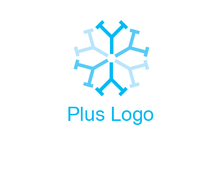 letter Y in rotation forming snowflake