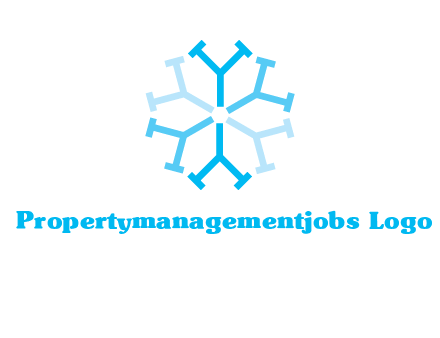 letter Y in rotation forming snowflake