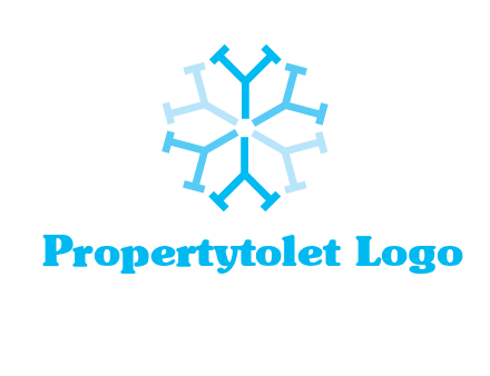 letter Y in rotation forming snowflake