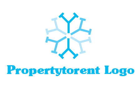 letter Y in rotation forming snowflake