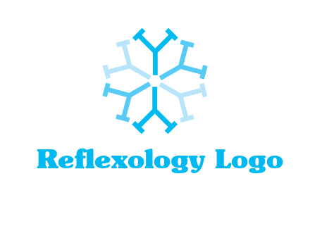 letter Y in rotation forming snowflake