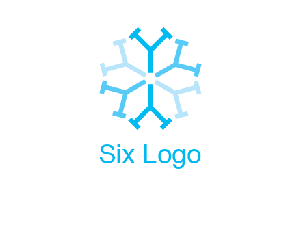 letter Y in rotation forming snowflake