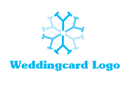 letter Y in rotation forming snowflake