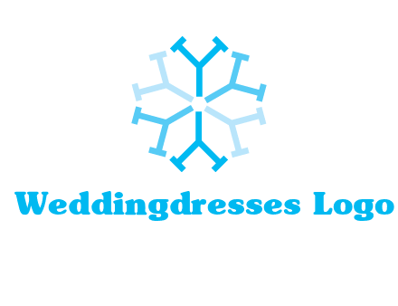 letter Y in rotation forming snowflake