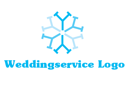 letter Y in rotation forming snowflake
