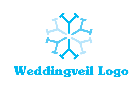 letter Y in rotation forming snowflake